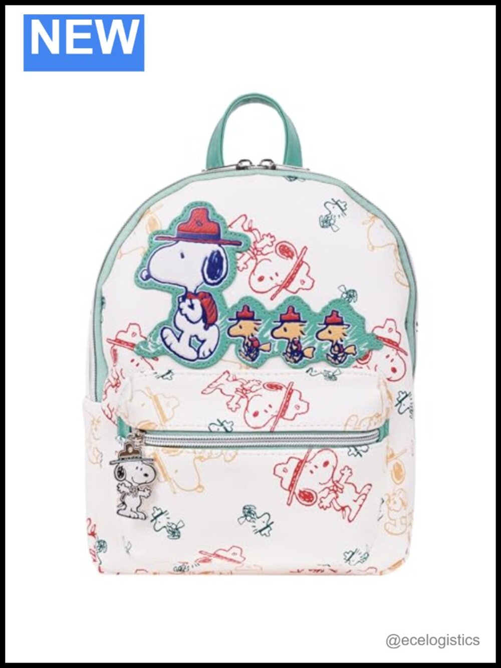 Peanuts Snoopy All-Over Print Mini Backpack Purse Handbag